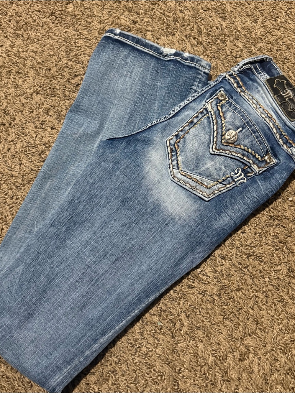 Miss Me Blue Boot Cut Jeans size 25 - Picture 1 of 8